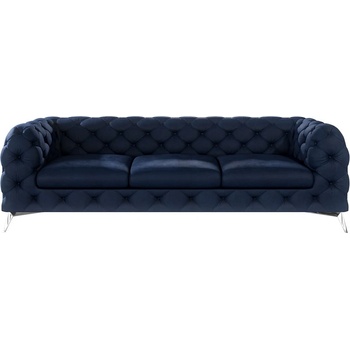 ROPEZ Тъмносин кадифен диван 243 cm Chelsea - Ropez (Chelsea Sofa 3os. Riviera 81 Srebrne)