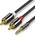 UGREEN Кабел 3, 5 мм жак - 2 rca, m/m/m, 3 м, сив 10590 (10590)