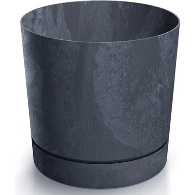 PROSPERPLAST Kvetináč TUBO P BETON EFFECT 12,8cm antracit