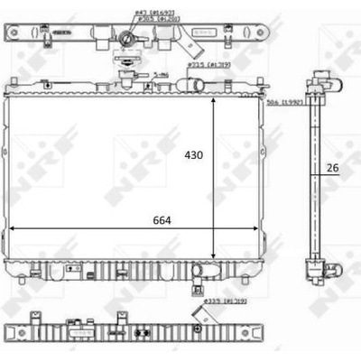 Chladič, chlazení motoru NRF 59046