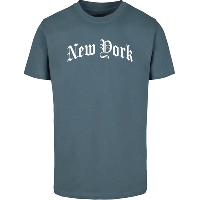 Mister Tee Тениска New York Wording Tee dustyblue XXLUB-MT3070-03271 - Тъмносив, размер S