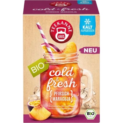 Teekanne cold & fresh bio ledový čaj s příchutí broskev a maracuja 15 x 3 g