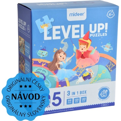 Mideer LEVEL UP! 05 Rozprávkový svet 3v1 99 120 a 140 dielov