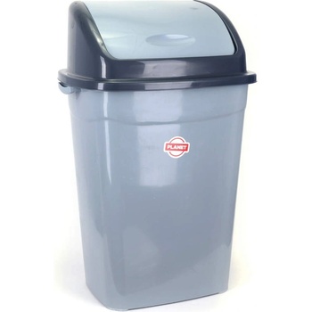 Ugurlar Plastik 50 л. сив кош за отпадъци с люлеещ капак