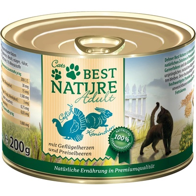 Best Nature Cat Adult hydinové a králičie 6 x 200 g