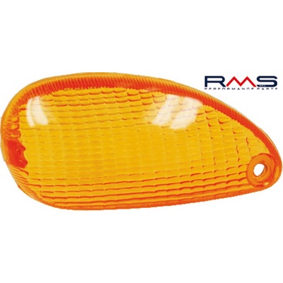 Sklo blinkru - pravé zadní RMS 246470090 oranžová Homologace