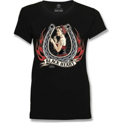 Black heart дамска тениска black heart - lucky - ЧЕРНА - 14481