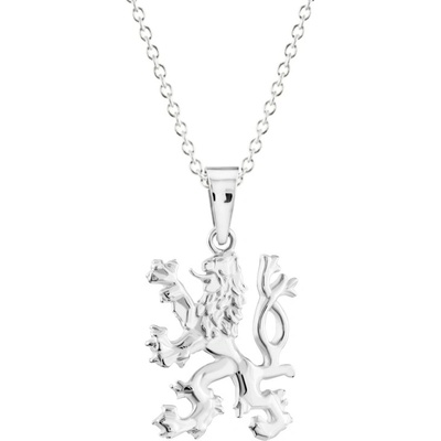 Gemmax Řetízek s přívěskem český lev z bílého zlata GUSWN-18861-39271