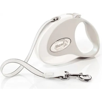 Image 1 of Nobby Автоматичен повод FLEXI Style S - БЯЛ - лента 3 м - 12 кг