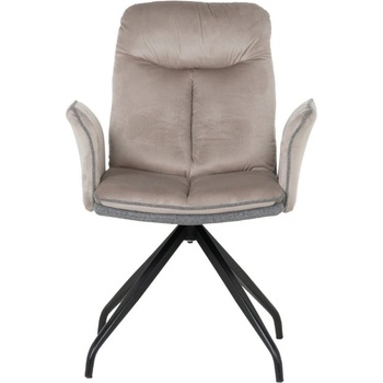 Carmen Трапезен стол Carmen MARLOW, до 120kg. , дамаска, прахово боядисана метална база, мишо сив (bt-3532336_2)