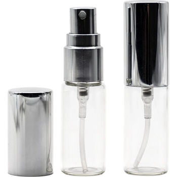 Herbarium Projekt Sklenená fľaštička na parfém s rozprašovačom 5 ml strieborný