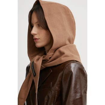 Ruslan baginskiy Вълнена качулка Ruslan Baginskiy в кафяво от вълна HOD037-WP-FLT (HOD037.WP.FLT)