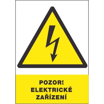 CERVA 12301 T. Pozor-el.zaříz.-bezp.tabulka