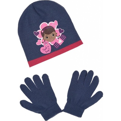 čepice + rukavice Doktorka Plyšáková modrá