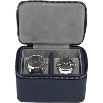 Stackers Кутия за ръчни часовници за пътуване Stackers Pebble с две отделения морскосиня (74569)