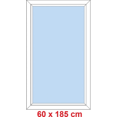 Soft Plastové okno 60x185 cm, FIX neotevíravé, Antracit struktura/bílá