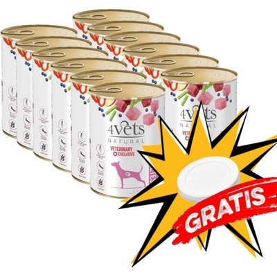 4Vets Natural Veterinary Exclusive Diabetes 12 x 400 g