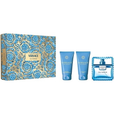 Versace Man Eau Fraiche Комплект (EDT 50ml + AS Balm 50ml + Shower Gel 50ml) за Мъже