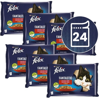 FELIX Капсули FELIX Fantastic с заек и агнешко в желе 24 x 85 г