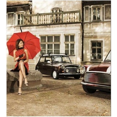 DIMEX ART Флизелинов фототапет дама в червено 225 x 250 см