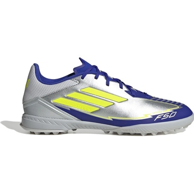 Adidas Футболни стоножки Adidas F50 Messi Astro Turf Football Boots Adults - Silver/Yell/Blu