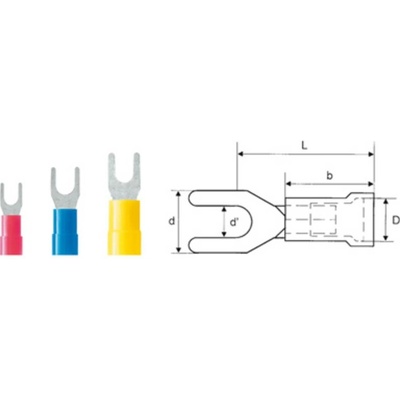 Weidmüller 9200390000 vidlicové káblové oko 1.50 mm² 2.50 mm² Ø otvoru=6.5 mm čiastočne izolované modrá 100 ks