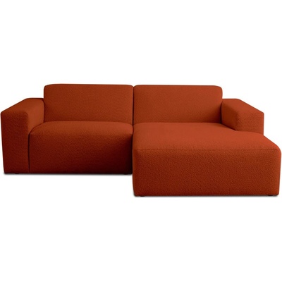 Scandic Ъглов диван от букле в тухлен цвят (десен ъгъл) Roxy - Scandic (Small ch (1,5+ch) Right CM 31brick)