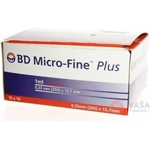 BD Micro FINE INZULÍNOVA STRIEKAČKA U-100 s integrovanou ihlou 29G objem 1 ml 10 x 10 ks