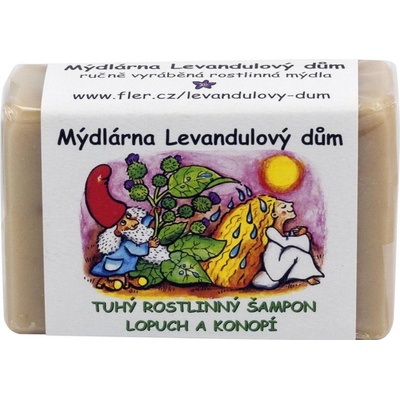 Mýdlárna Levandulový dům tuhý šampon Lopuch a Konopí 120 g