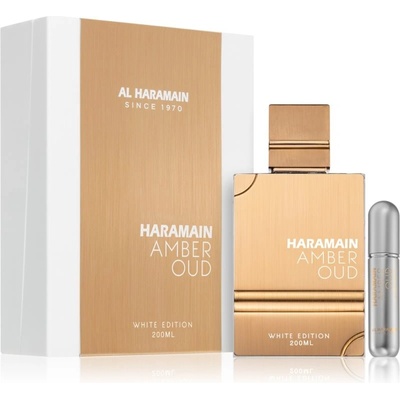 Al Haramain balzamber Oud Blue Edition EDP 200 ml + Al Haramain balzamber Oud Blue Edition plniteľný rozprašovač parfémov darčeková sada
