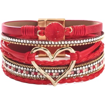 HARAHU Гривна AG-38808 Heart - Червена / Златна KP38808 (AG-38808)