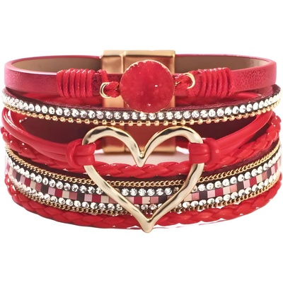 HARAHU Гривна AG-38808 Heart - Червена / Златна KP38808 (AG-38808)