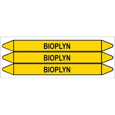 Značení potrubí, bioplyn,3 ks, 355 × 37 mm PZ 007373