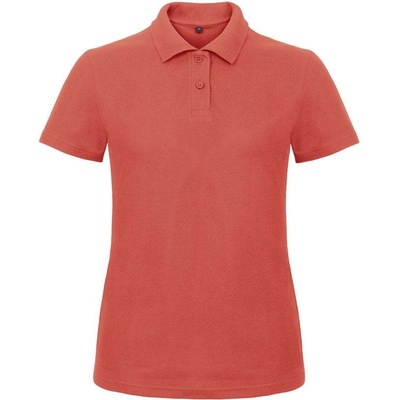 B&C ID.001 /women Dámske piqué polo oranžová pixel coral