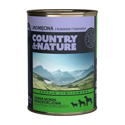 Country&Nature bezobilné krmivo s jehněčím 400 g