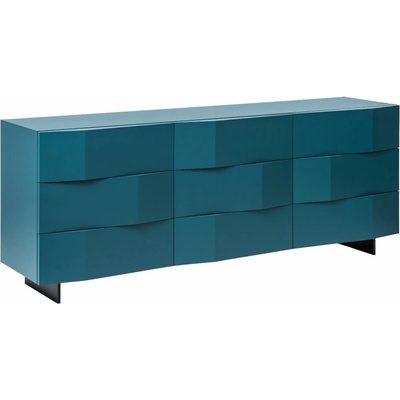 Marco Barotti Petrolejově modrá komoda Linea Diamond 180 x 45 cm