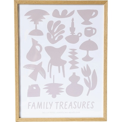 Bella Rose Plagát Family Treasures Beige / Cream 70 x 100 cm
