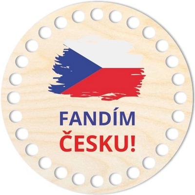 Woody Crafts Podtácek 13cm, Fandíme Česku