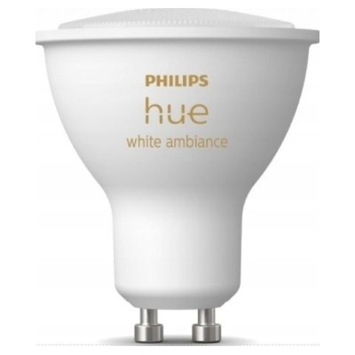 Philips Hue Bluetooth 3x žiarovka LED RGB GU10 4,3W, 350lm, 2000-6500K, biela + bridge