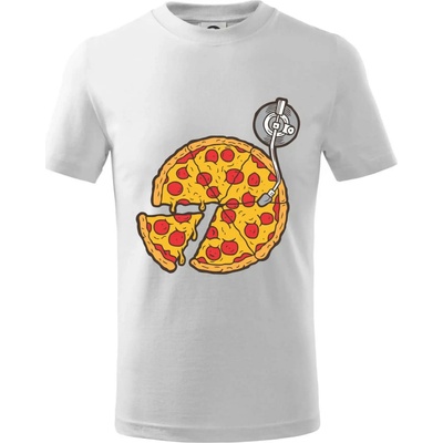 Pizza DJ tričko detské biela