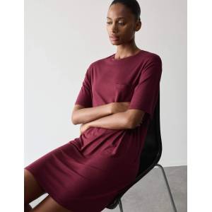 Marks & Spencer Къса нощна риза с висок процент модал Marks & Spencer червена Marks & Spencer | Cherven | ЖЕНИ | XS