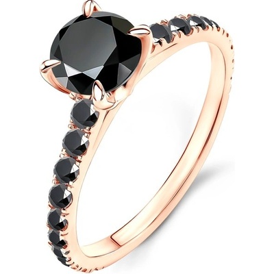 Savicki Zásnubný prsteň Share Your Love ružové zlato čierny diamant SYL P2 CZD R