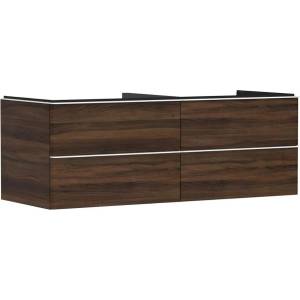 Hansgrohe Xelu Q - Шкафче за умивалник, 50x136x55 см, 4 чекмеджета, тъмен орех/матово бяло 54089700 (54089700)