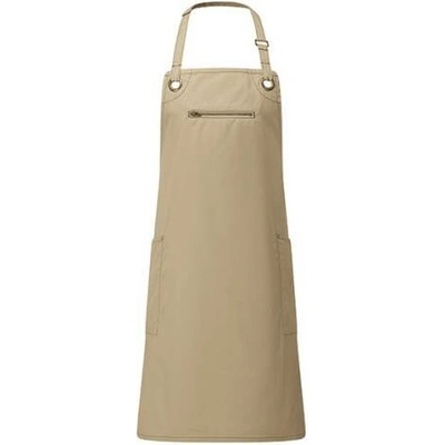 Premier Workwear Zástěra z recyklovaného materiálu a biobavlny PR121 Khaki Pantone 7536C 86x72cm