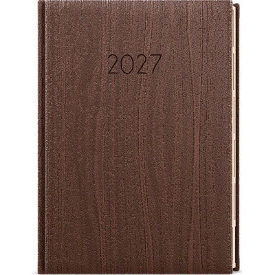 Baloušek Ctirad Wood A5 denní 2027 hnědý