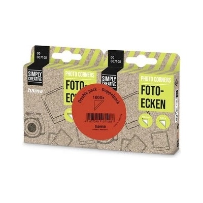 Hama fotorůžky samolepící, transparentní, 2x500 ks (dvojité balení)