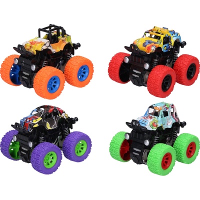 Wiky Vehicles Auto terénní na setrvačník s graffiti 9 cm