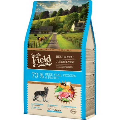 Sam's Field Field Gluten Free Puppy & Junior Large Beef & Veal 2,5 kg
