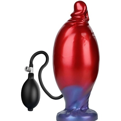 Power monsters shadow behemoth bicolor inflatable fantasy silicone dildo 22 cm