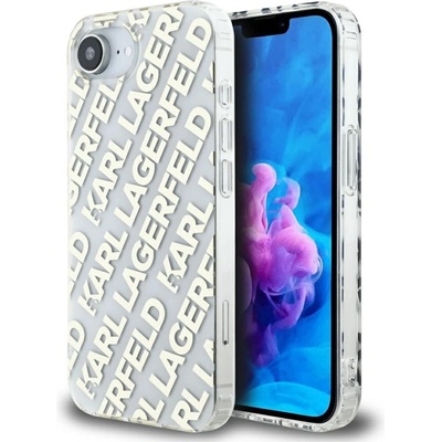 KARL LAGERFELD Калъф за iPhone 16e с повторение на логото на Karl Lagerfeld IML - златен (3666339454272)